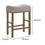 Benjara BM204368 Fabric Upholstered Wooden Counter Height Stool, Set of 2, Brown and Gray