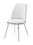 Benjara BM204481 Leatherette Metal Side Chair with Angled Legs, Set of 2, White