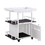 Benjara BM204485 Industrial Style Metal Serving Cart with Casters, White