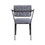 Benjara BM204487 Fabric Upholstered Metal Dining Chair, Set of 2, Gray and Black