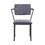 Benjara BM204487 Fabric Upholstered Metal Dining Chair, Set of 2, Gray and Black