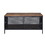 Benjara BM204492 Metal Coffee Table with 1 Bottom Shelf and Mesh Design, Brown and Gray