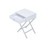 Benjara BM204493 Wood and Metal Side Table with Crossed Base, White and Silver
