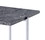 Benjara BM204501 Contemporary Marble Top End Table with Trestle Base, Gray and Silver