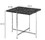 Benjara BM204501 Contemporary Marble Top End Table with Trestle Base, Gray and Silver