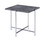 Benjara BM204501 Contemporary Marble Top End Table with Trestle Base, Gray and Silver