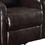 Benjara BM204521 Faux Leather Upholstered Wooden Recliner with Power Lift, Brown