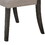 Benjara BM204535 Wooden Side chair with Tufted Back, Set of 2, Brown and Gray