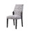 Benjara BM204541 Wood and fabric Upholstered Dining Chairs, Set of 2, Gray and Black