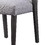 Benjara BM204541 Wood and fabric Upholstered Dining Chairs, Set of 2, Gray and Black