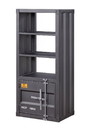 Benjara BM204578 Industrial Style Metal Left Side Pier with 1 Compartment, Gray