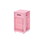 Benjara BM204594 Wooden Storage Cart with 3 Drawers and 2 Open Shelves, Pink