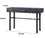 Benjara BM204616 Industrial Style Metal and Wood 1 Drawer Vanity Desk, Gray