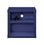 Benjara BM204623 Industrial Style Metal Vanity Mirror with Recessed Door Front, Blue