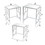 Benjara BM204718 Three Piece Metal Nesting Tables with Circular Stacked Design, Silver