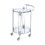 Benjara BM204864 Metal and Mirror Round Serving Cart with Open Shelf, Silver