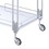 Benjara BM204865 Metal and Mirror Rectangular Serving Cart with Open Shelf, Silver
