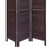 Benjara BM205392 3 Panel Foldable Wooden Shutter Screen with Straight Legs, Black