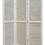 Benjara BM205398 3 Panel Foldable Wooden Shutter Screen with Straight Legs, White
