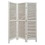 Benjara BM205398 3 Panel Foldable Wooden Shutter Screen with Straight Legs, White