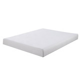 Benjara BM205433 Full Size Mattress with Patterned Fabric Upholstery, White
