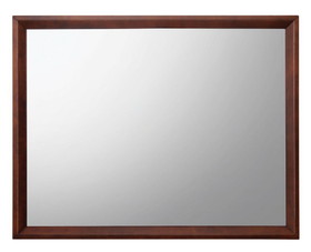 Benjara BM205628 Rectangular Shape Wooden Frame with Mirror Encasing, Brown and Silver