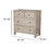Benjara BM205700 4 Drawer Transitional Style Chest with Wood Grain Details, Gray