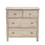 Benjara BM205700 4 Drawer Transitional Style Chest with Wood Grain Details, Gray