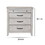 Benjara BM205712 Transitional Style Three Drawer Nightstand with Pull Out Tray, Gray