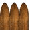 Benjara BM205782 Plank Style Surfboard Shaped 3 Panel Wooden Room Divider, Brown