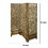 Benjara BM205797 Woven Seagrass 3 Panel Wooden Room Divider, Natural Brown