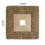 Benjara BM205836 Square Sandstone Wall Decor with Ribbed Details, Small, Brown and Beige