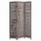 Benjara BM205876 Minimal Wooden Screen with 3 Panels and Shutter Design, Brown