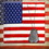 Benjara BM205901 Canvas American Flag with Necklace Wall Print, Small, Multicolor