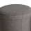 Benjara BM205936 Round Storage Ottoman with Textured Fabric Upholstery, Gray