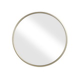 Benjara BM205955 Contemporary Style Round Metal Framed Wall Mirror, Small, Gold and Silver