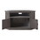 Benjara BM205965 Rustic Style Wooden Corner TV Stand with 2 Door Cabinet, Gray
