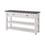 Benjara BM205981 Coastal Rectangular Wooden Console Table with 2 Drawers, White and Gray