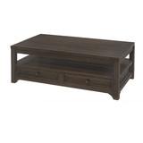 Benjara BM205982 Rectangular Wooden Lift Top Coffee Table with 2 Drawers, Brown