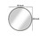 Benjara BM205989 Contemporary Round Metal Framed Wall Mirror, Small, Bronze and Silver