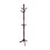Benjara BM206285 Transitional Wooden Coat Rack with 10 Pegs in Cherry Brown