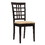 Benjara BM206495 Geometric Wooden Dining Chair with Padded Seat, Set of 2, Brown and Beige
