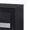 Benjara BM206512 Nightstand with 2 Drawers and Rhinestone Pull Handles, Black and Silver
