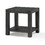 Benjara BM206650 Wooden End Table with Block Legs and Open Shelf, Dark Gray