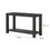 Benjara BM206651 Wooden Console Table with Block Legs and Open Shelf, Dark Gray