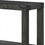 Benjara BM206651 Wooden Console Table with Block Legs and Open Shelf, Dark Gray