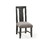 Benjara BM206661 Fabric Upholstered Chair with Chamfered Legs and Slatted Back, Gray