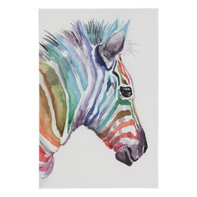 Benjara BM207253 Zebra Print Canvas Wall Art Wooden Frame, Multicolor