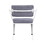 Benjara BM207434 Metal Chair with Fabric Upholstery and Straight Legs, Gray and White