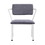Benjara BM207434 Metal Chair with Fabric Upholstery and Straight Legs, Gray and White